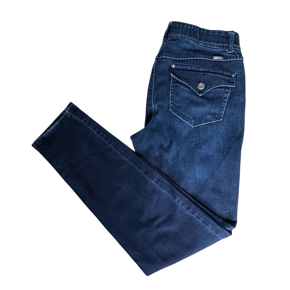 INC International Concepts Woman Stretch Denim Skinny Jeans Elastic Waist Size 6
